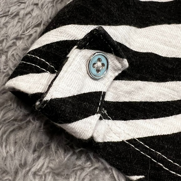 Liz Claiborne Blouse Top Zebra Print Button Accent Shoulder Plus Women's 1X‎ - Picture 7 of 9